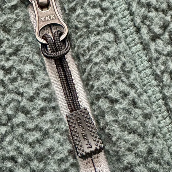 Carhartt Women's High Pile Sherpa Fleece Full Zip Jacket Blue Green Teal Size S - Picture 15 of 16